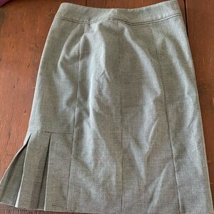 White House Black Market gray skirt with pleated detail
